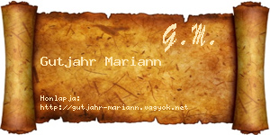 Gutjahr Mariann névjegykártya